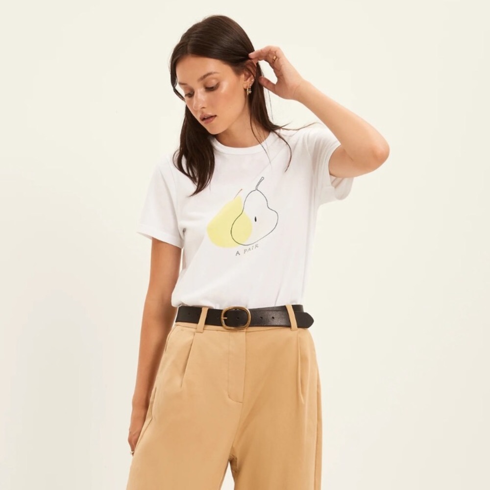 NWT Frank & Oak Organic Cotton Pair Pear Shirt